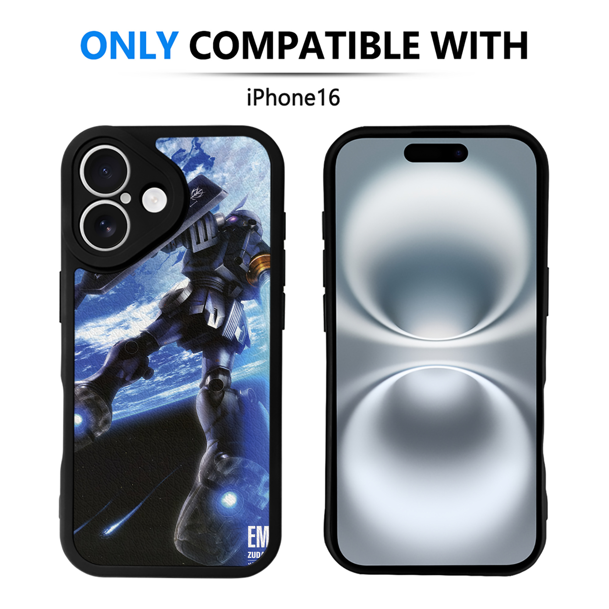 （画像用） 機動戦士ガンダム Mobile Suit Gundam 【iPhone 16シリーズ対応】シリコンスマホケース（レザー調） 材質：シリコン